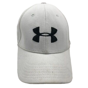 Under Armour White Baseball Cap Hat Adult Medium Unisex White Large Logo Men